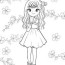 coloring page girl cartoon anime cute