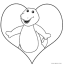 free printable barney coloring pages