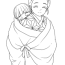 nezuko and baby coloring pages