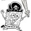 pirate spongebob coloring page free