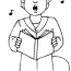 choral singer coloring page