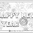 happy new year colouring pages www