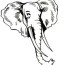 elephant face coloring page coloring