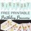 free printable birthday banners the