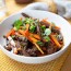 sticky beef stir fry with ginger and soy