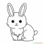 cute rabbit coloring page free