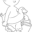 caillou on beach coloring page for kids