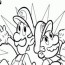 mario and luigi in action coloring page