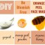 homemade orange peel face mask recipes