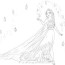 coloring pages with elsa in white dress