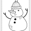 cute printable snowman coloring pages