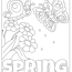 free spring coloring pages book for