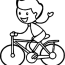 boy on bicycle coloring page