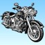 harley davidson motorcycle vector art