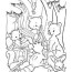 animals on christmas coloring page