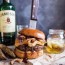 jameson whiskey blue cheese burger with