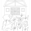 stable coloring pages free farm
