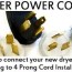 dryer power cord 3 prong to 4 prong