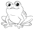 cute cartoon frog coloring page free