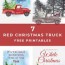 free red christmas truck printables