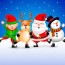 funny christmas characters design on