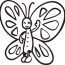 butterfly coloring page cute cartoon