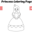princess coloring page for kids