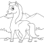 cute wild horse coloring page free