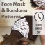 matching dog bandana and face mask for