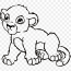 a cubby outline2 cute lion coloring
