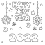 2022 new year coloring pages happy