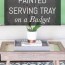 easy diy painted serving tray on a