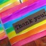 rainbow thank you cards