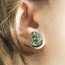 diy vintage button earrings confetti fix
