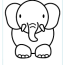 colouring picture of elephant clip