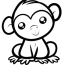 cute monkey coloring pages to download