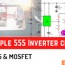 555 inverter circuit using mosfet