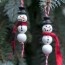 wood bead snowman ornament for your