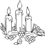 christmas candles coloring page