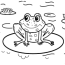 frog in water coloring pages for kids