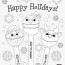 artistic happy holidays coloring pages