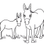 donkey coloring page art starts