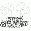 happy birthday coloring page with