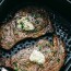air fryer steak with garlic herb butter