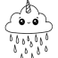 raining cloud coloring page