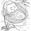 baby moses coloring pages free bible