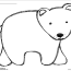 polar bear outline coloring page