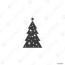 christmas tree logo stock vector