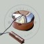 bathroom pull switch in copper with