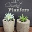 diy cement planters and garden globes